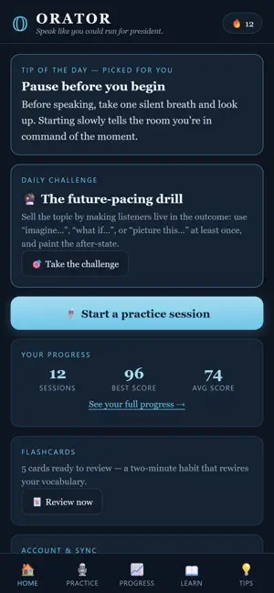 Orator: Speech Coach screenshot 1