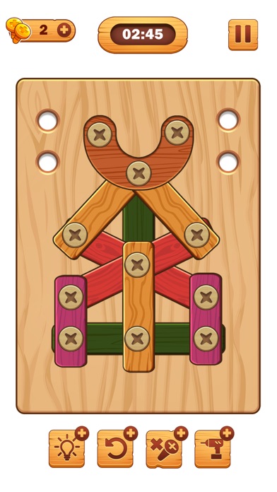 ねじパズル: 木のナットとボルトのおすすめ画像8