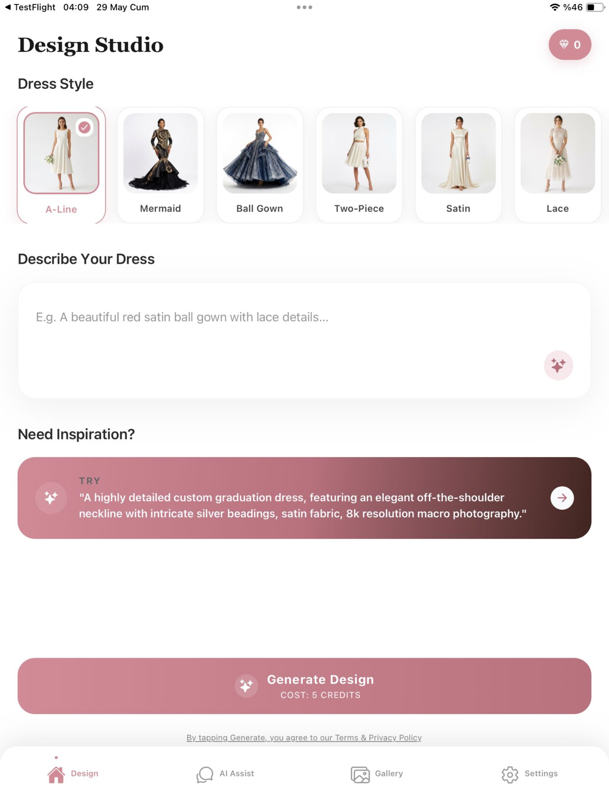 AI Graduation Dress Design screenshot 3