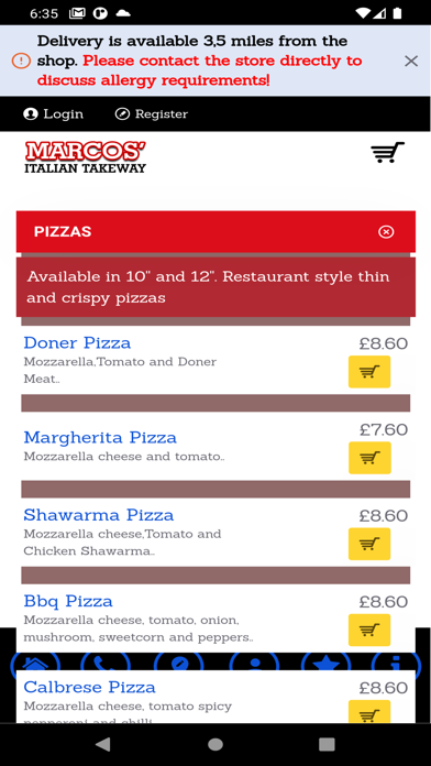 Marcos Italian Takeaway Screenshot