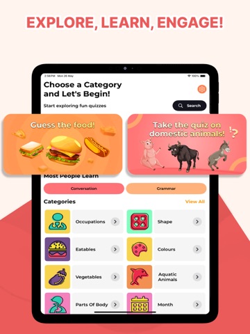 Learn English through Telugu iPad screenshot
