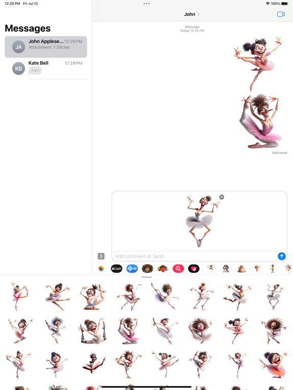 Screenshot #6 pour Goofy Ballet Stickers