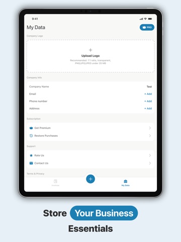 Invoice Maker: Simple Bills iPad screenshot