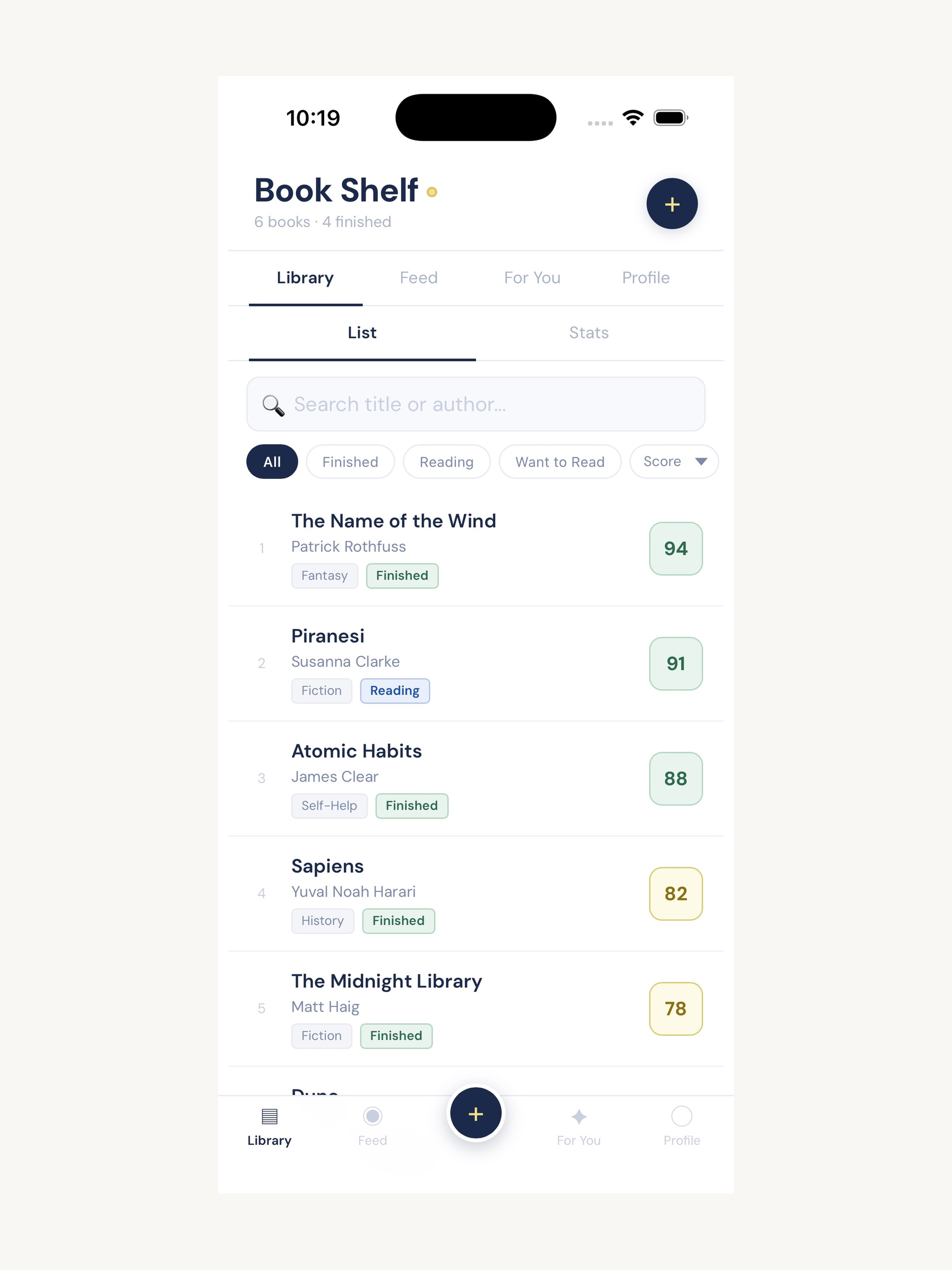 Book Shelf: Read & Rate