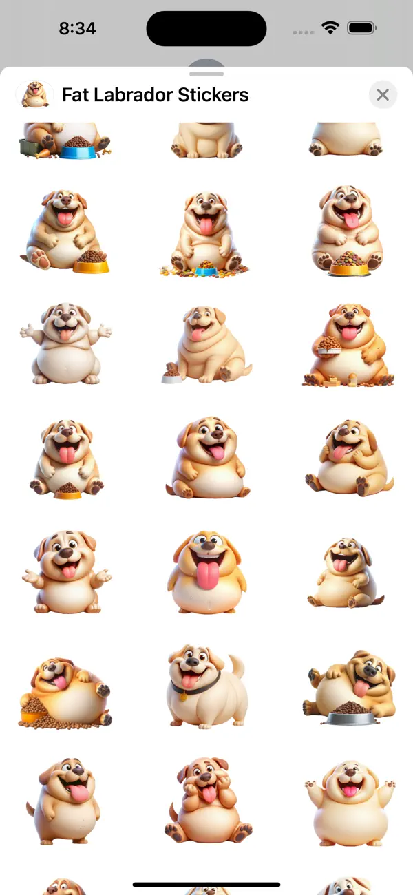 Screenshot #2 pour Fat Labrador Stickers