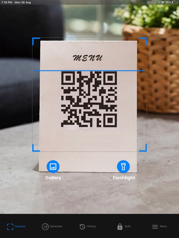 QR Code Reader－Barcode Scanner iPad screenshot 1 - Utilities app