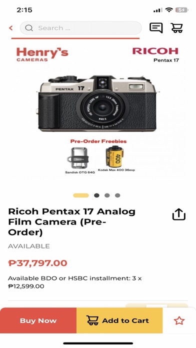 Henry's Cameras PH Screenshot