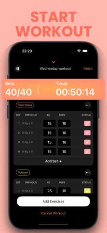 Gym Workout Tracker Muscle Lab screenshot