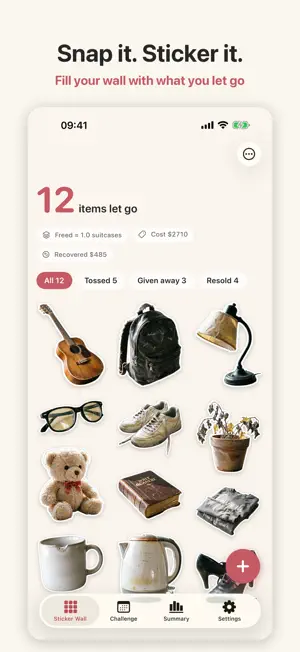Declutter: Sticker Wall screenshot 1