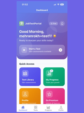 Job Tests Portal iPad screenshot