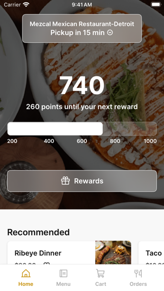 Mezcal Mexican Restaurant app screenshot