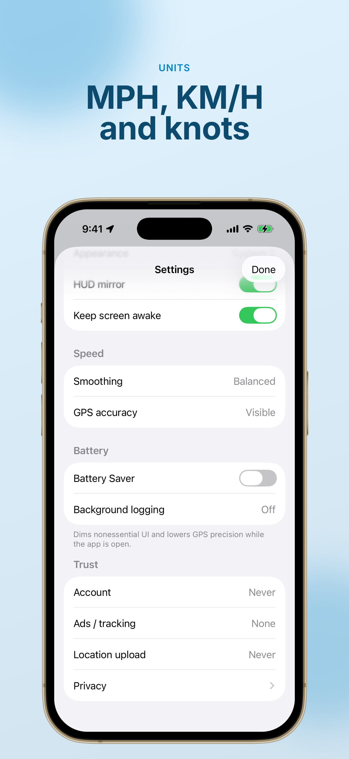 ClearSpeed GPS Speedometer screenshot 5