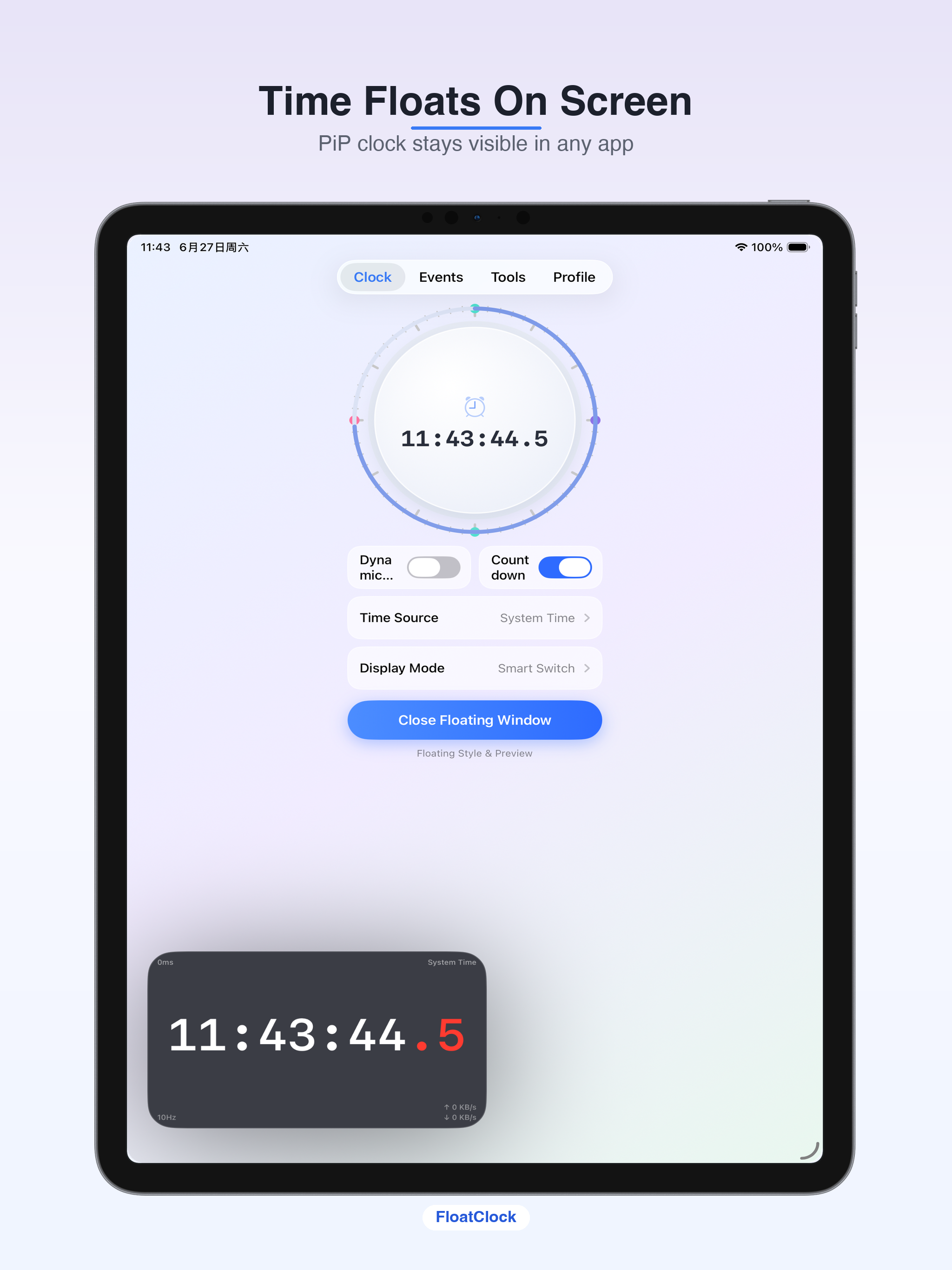 FloatClock-Floating PiP Clock screenshot 6