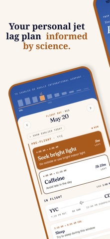 Jetlag Coach: Travel Plan iPhone screenshot