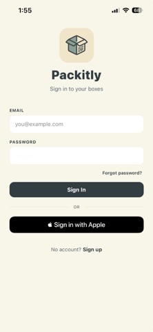 Packitly screenshot