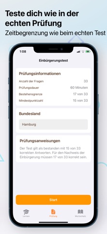 Einbürgerungstest: übersetzt screenshot