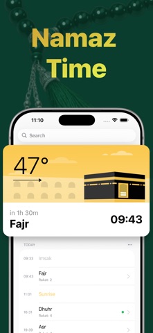 Muslim Prayer Times Find Qibla iPhone screenshot