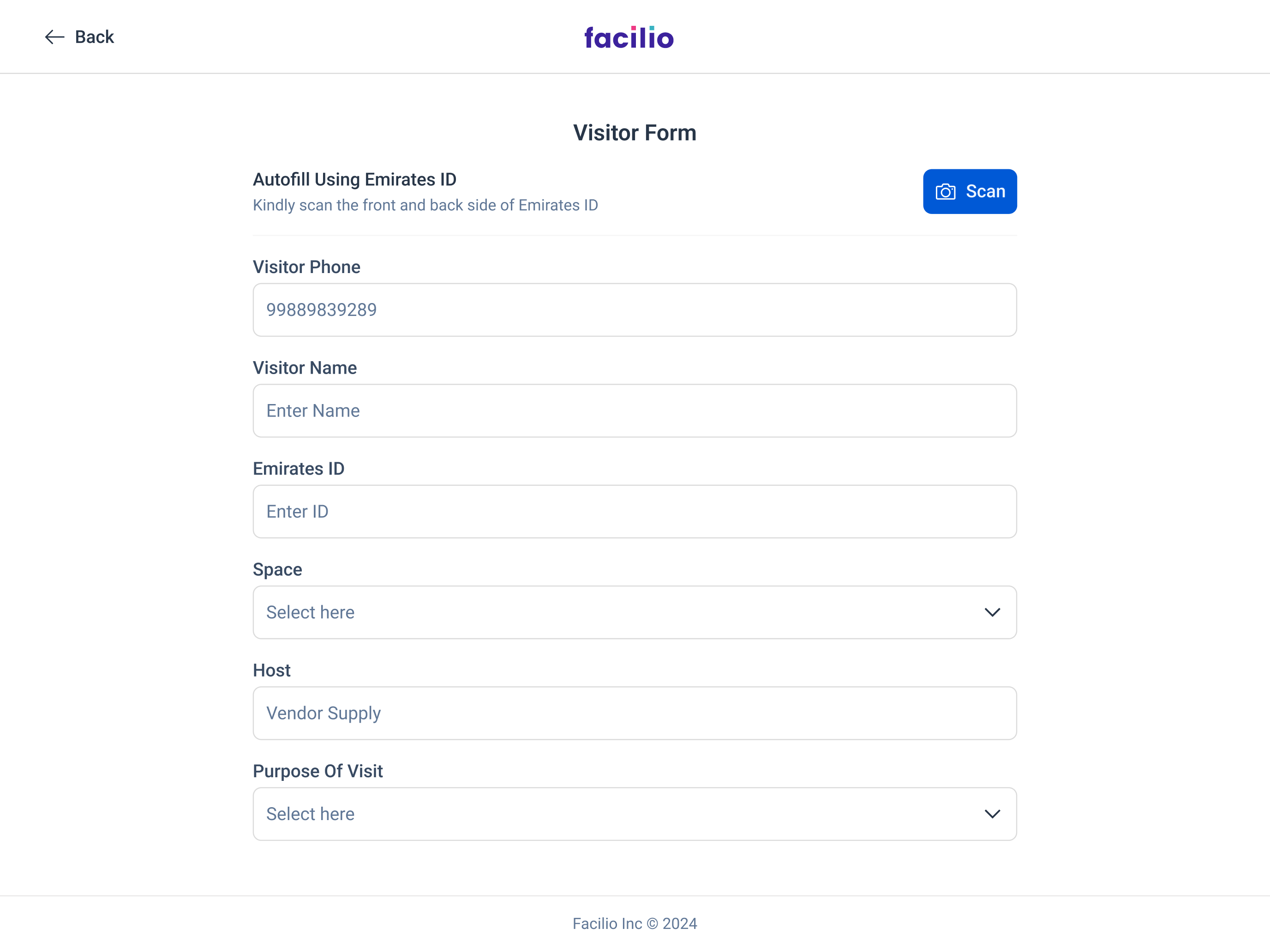 Facilio Visitor Kiosk screenshot 4