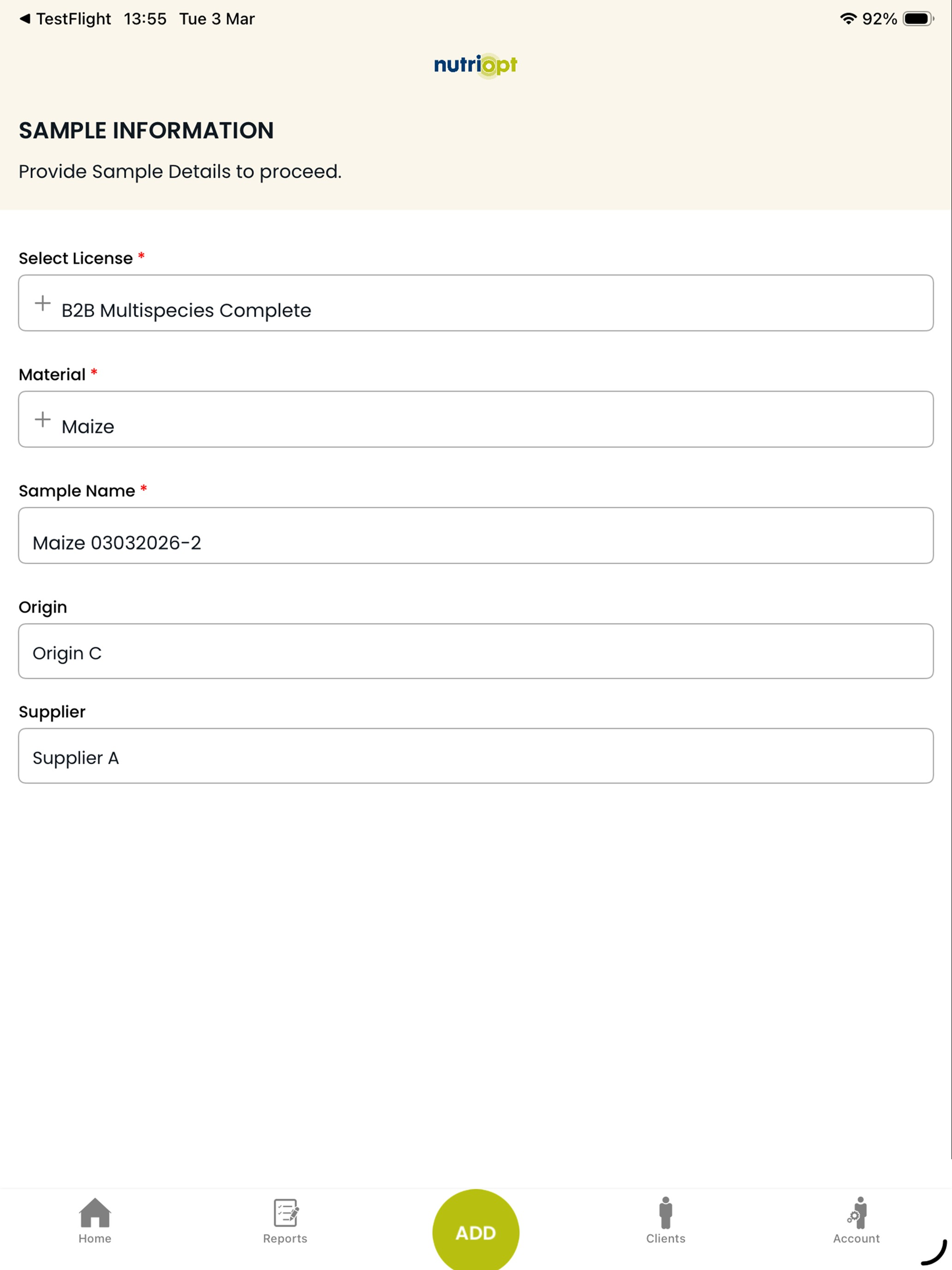 NutriOpt On-Site Adviser screenshot 9