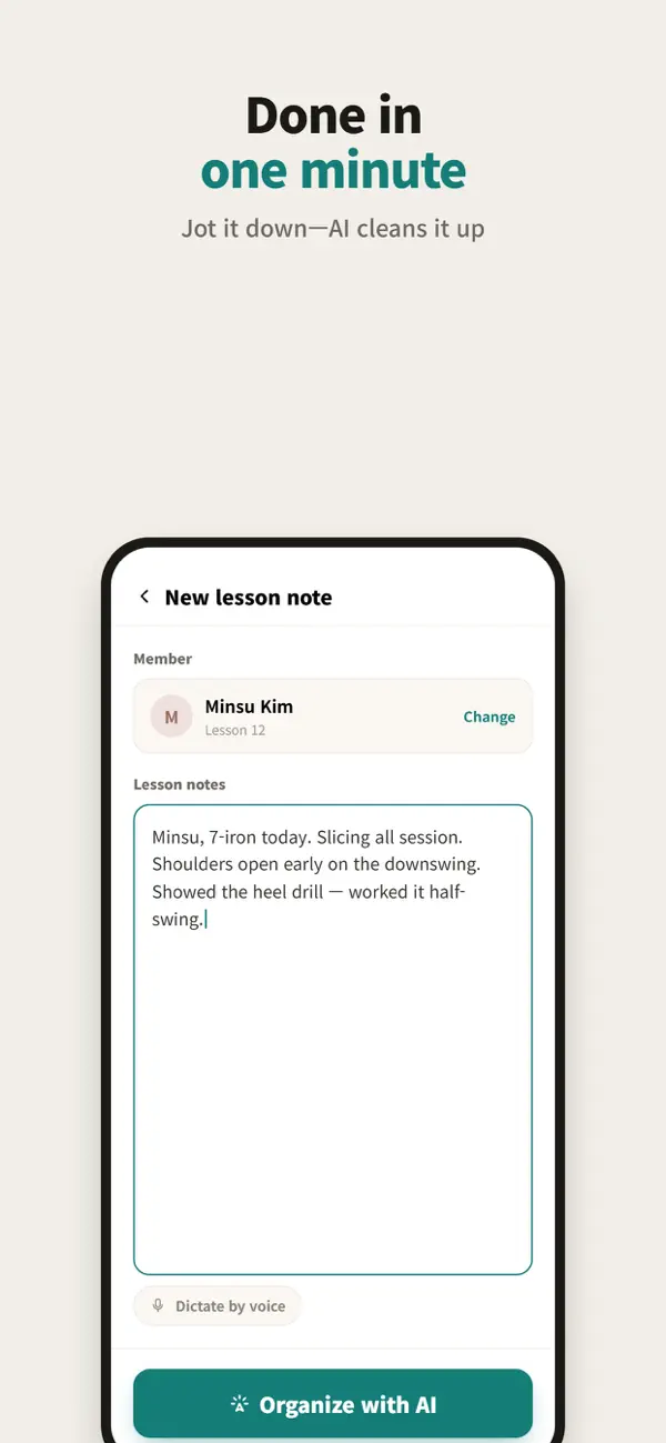 Screenshot #2 pour swingmate-pro