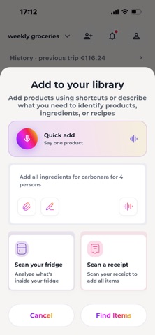 L1st: AI Grocery List, Deals screenshot