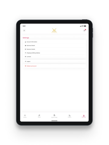 HTX Wholesale iPad screenshot