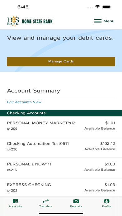 HSB Mobile Banking iPhone screenshot 3 - Finance app