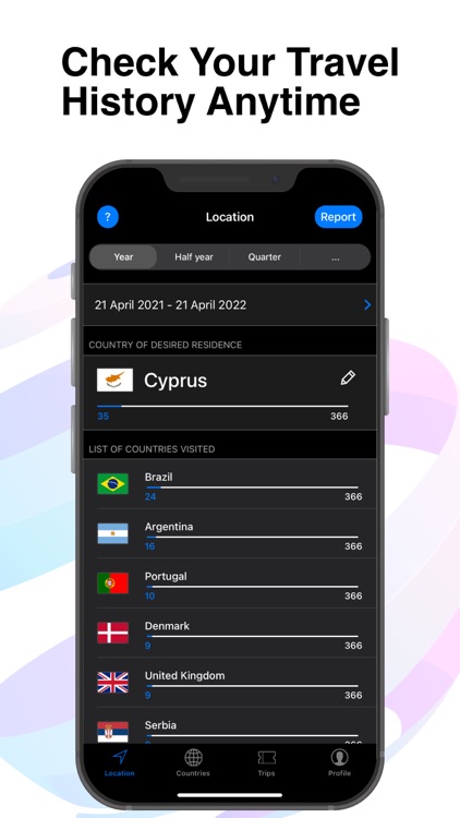 Tax Resident - Days Tracker
