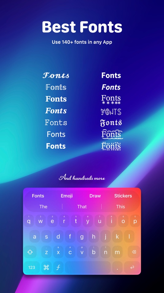 #2. Fonts Keyboard AI (iOS) De: Vyasa