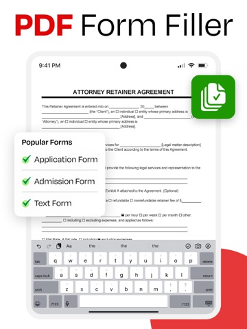 PDF Filler: Edit & Sign iPad screenshot