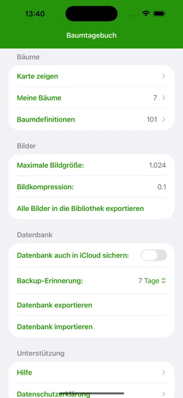 Baumtagebuch screenshot 1 of 7