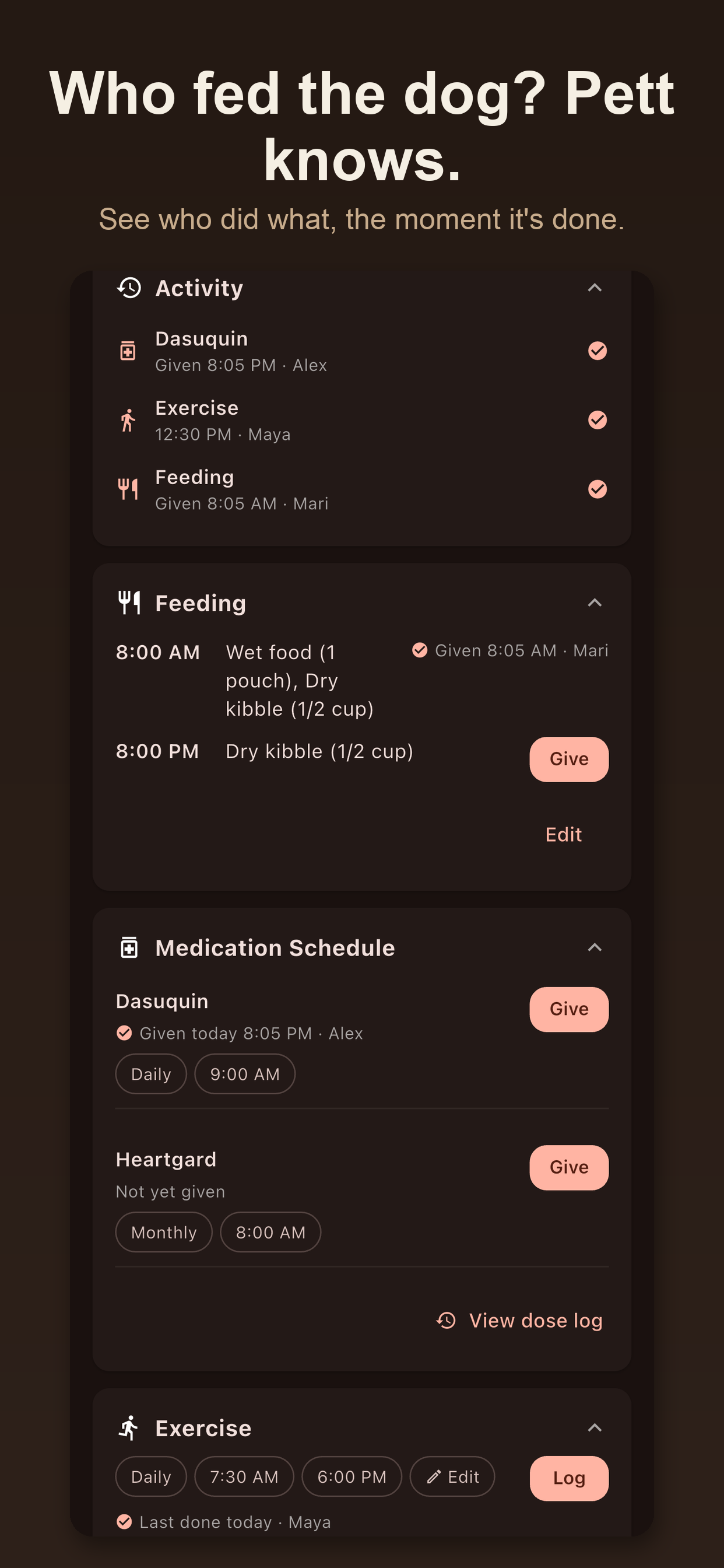 Pett - Pet Care & Reminders screenshot 3
