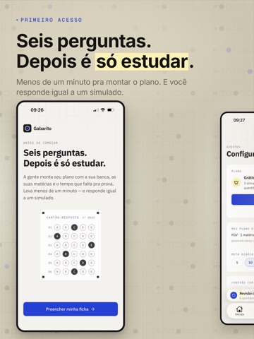 Gabarito: Simulados com IA iPad screenshot