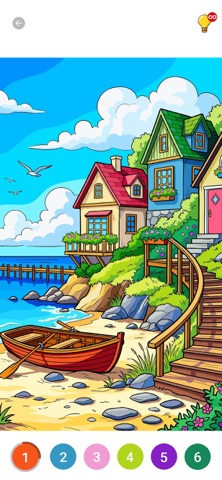 Serene Color by Number iPhone screenshot