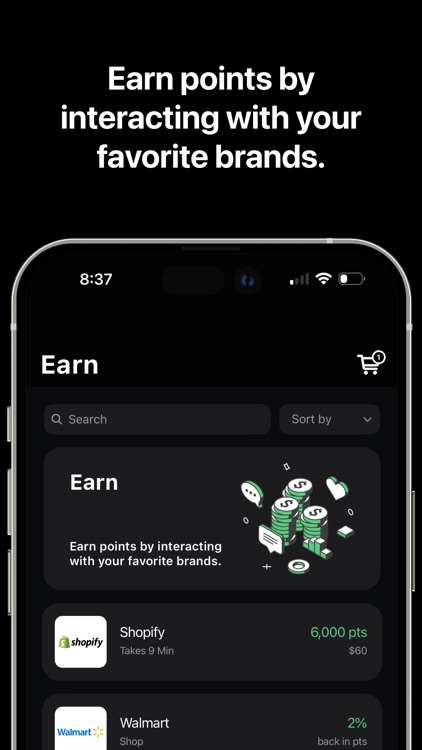 Earn: Cash and Gift Cards