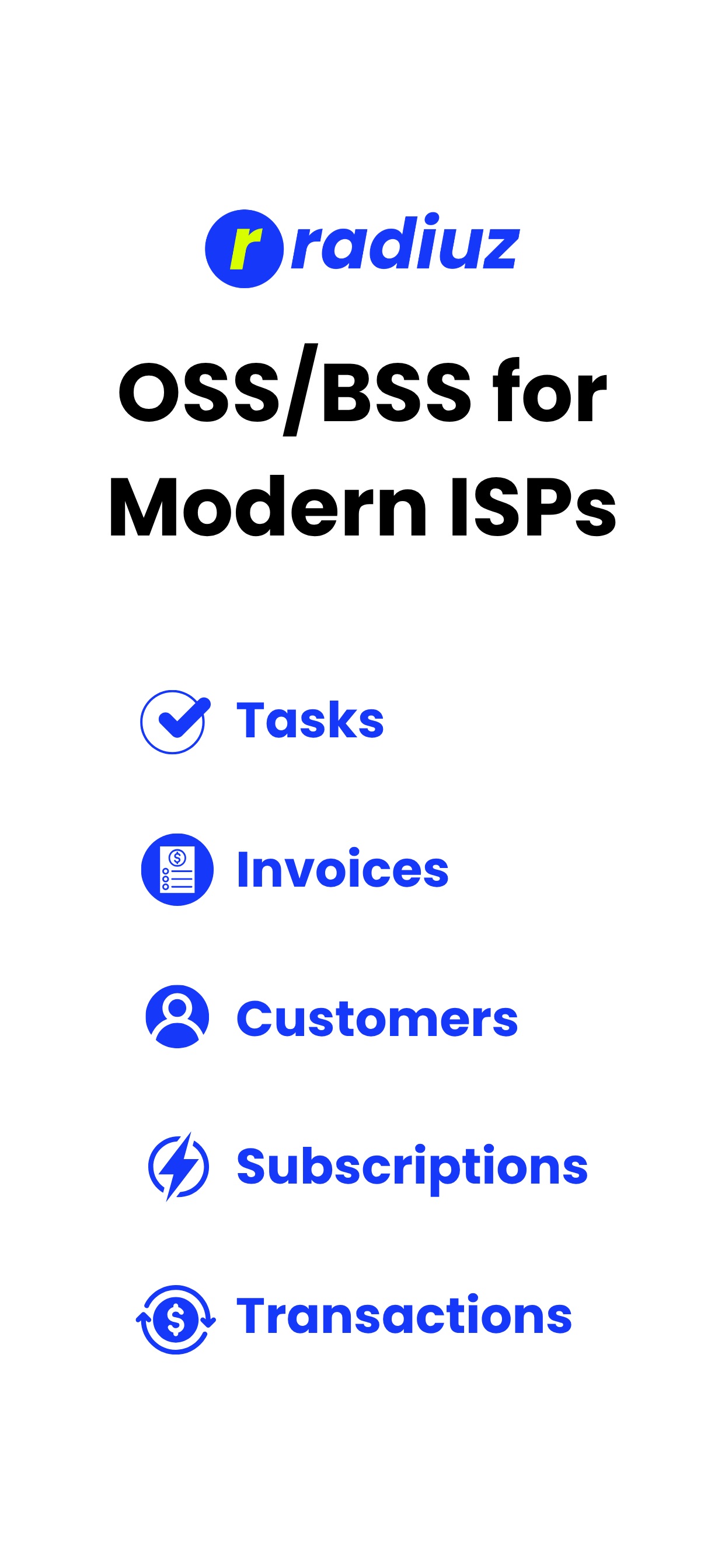 Screenshot 1 of Radiuz ISP OSS/BSS