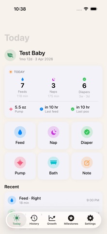 Bean: Baby Tracker screenshot