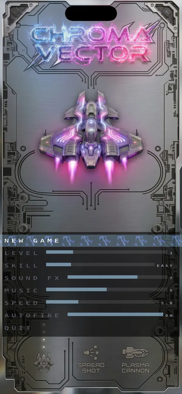 Screenshot #2 pour Chroma Vector: Arcade Shooter