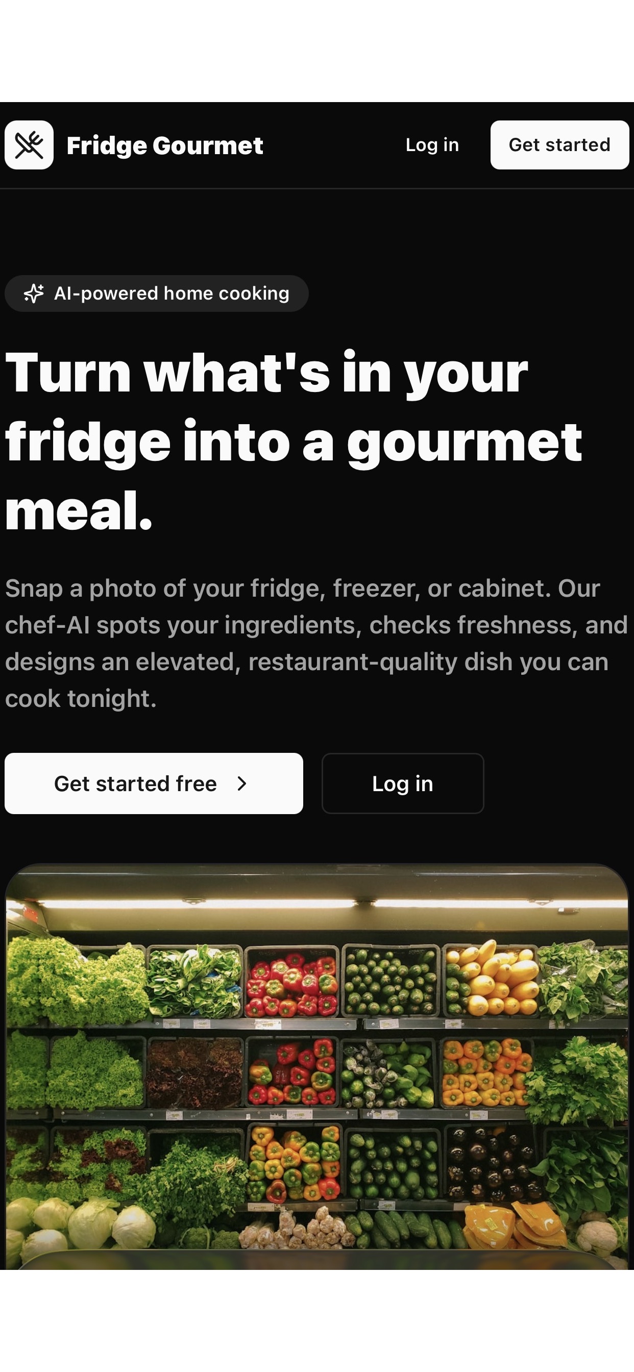 Screenshot 1 of Fridge Gourmet: AI Recipes