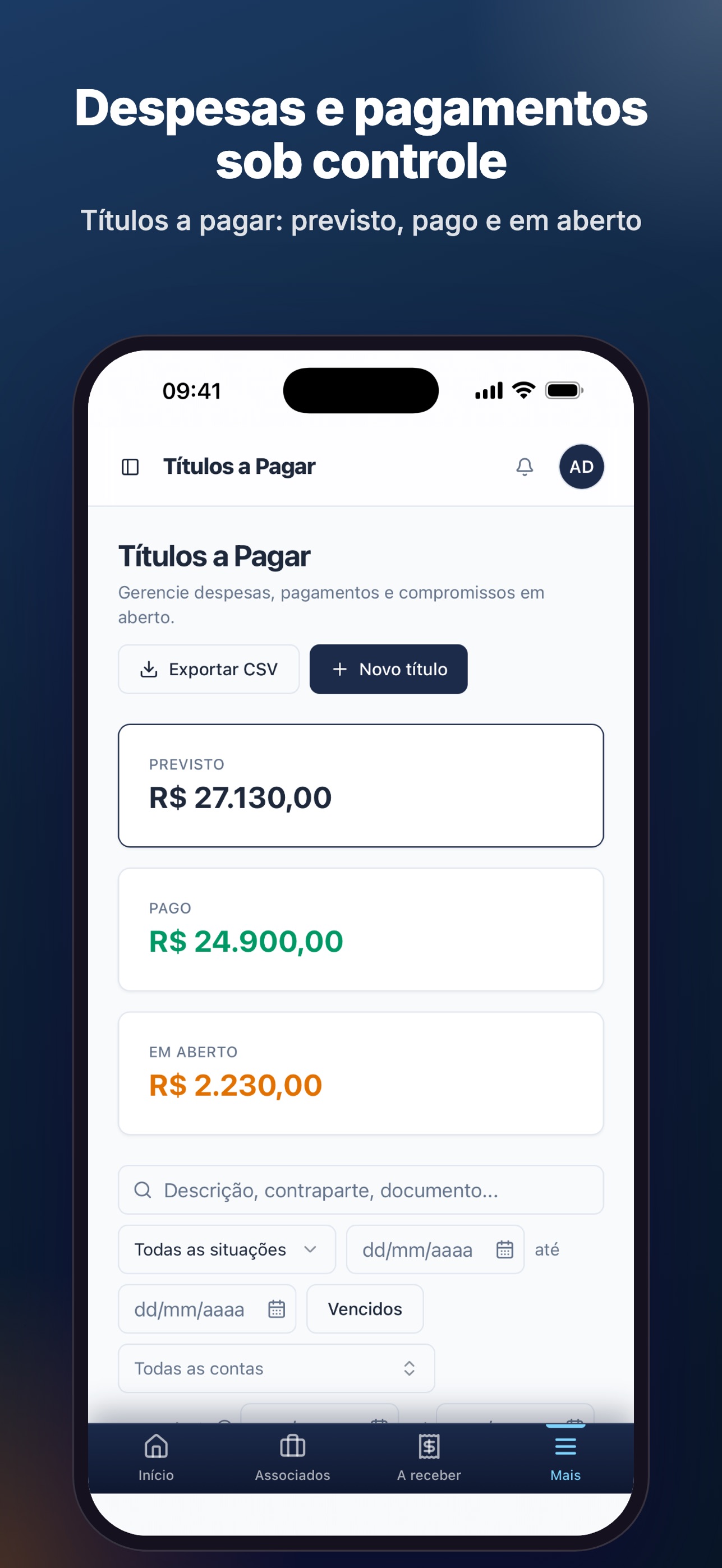Screenshot 1 of Entidades360 Gestão