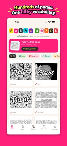 Swear Words: Adult Coloring app screenshot