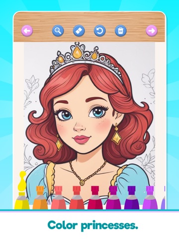 Princess color fairy drawing iPad screenshot