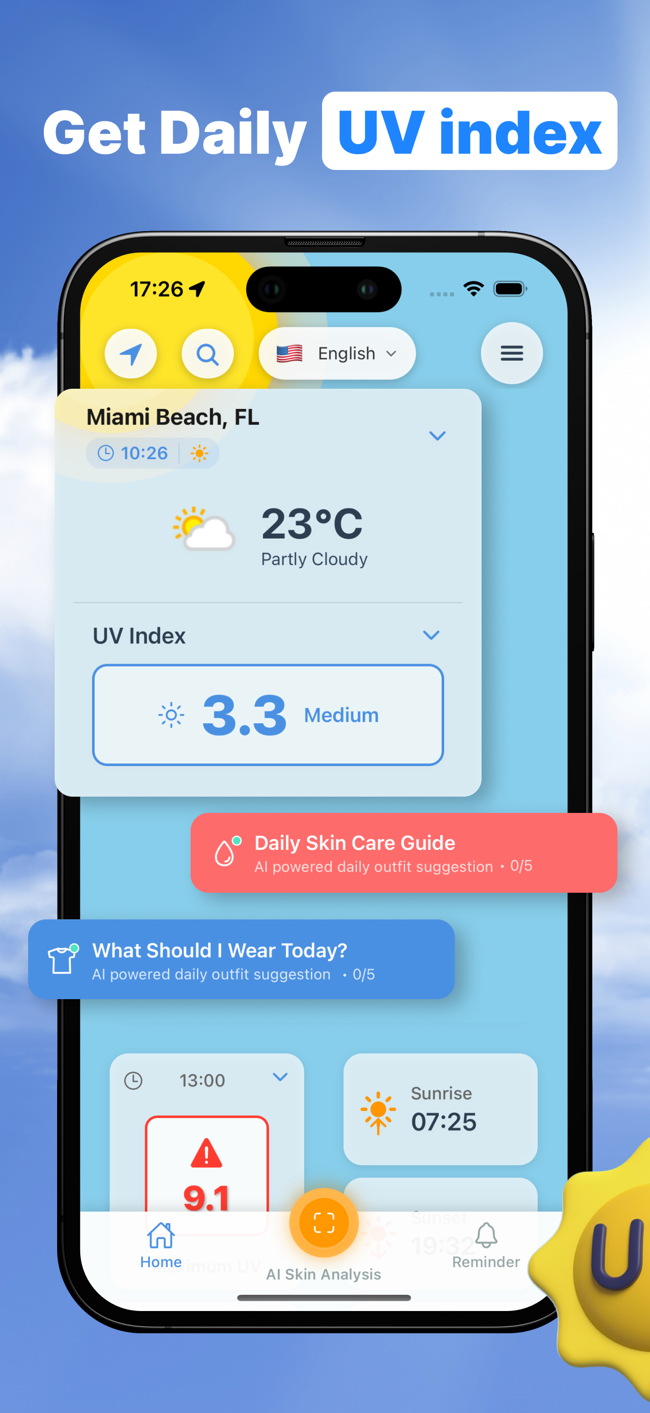 UV index - Skincare & Sun