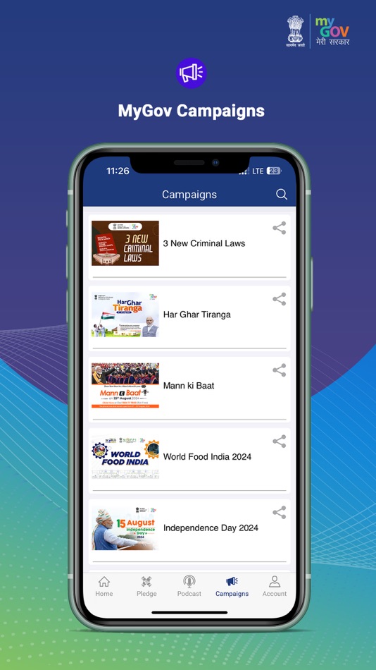 #7. MyGov India - मेरी सरकार (iOS) By: NIC