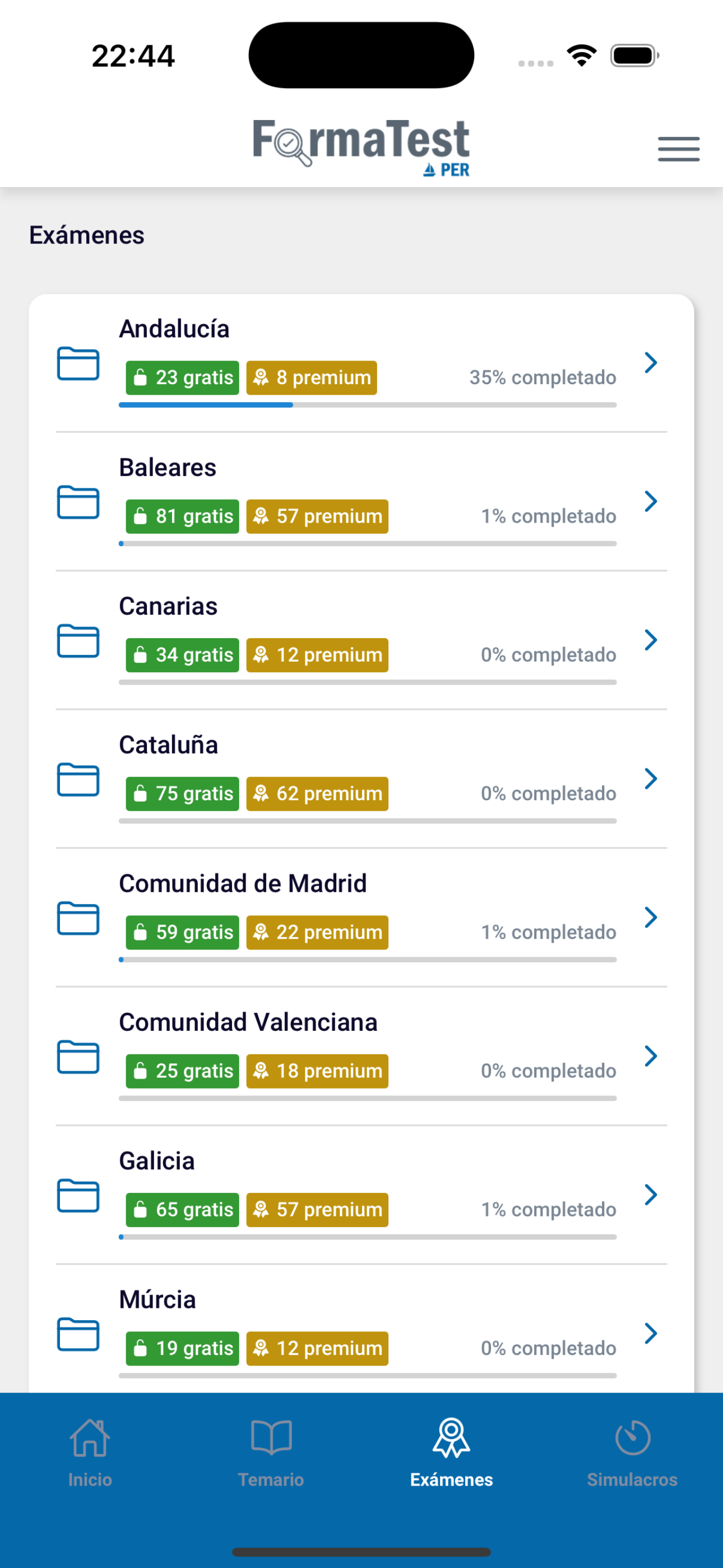 FormaTest PER Patrón de Recreo