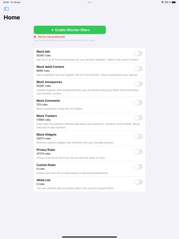iBlocker: Stop ADS iPad screenshot