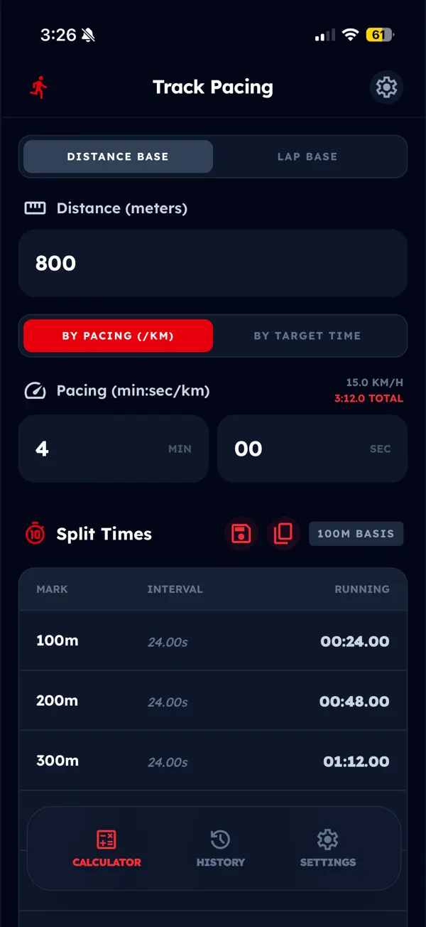 Screenshot #1 pour Track Pacing