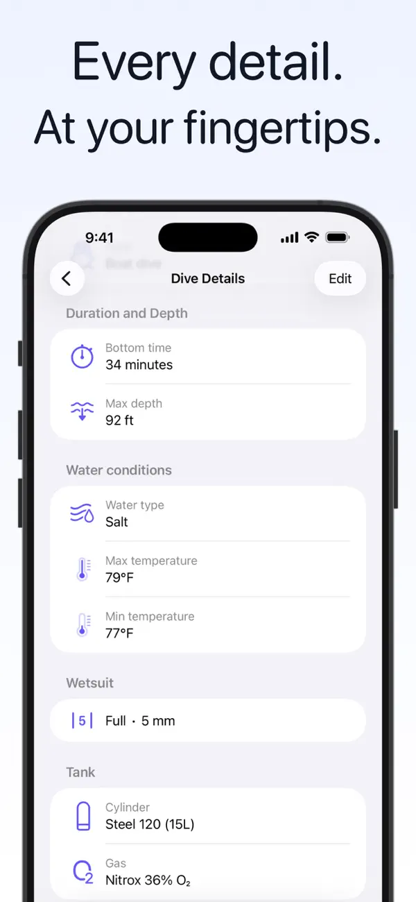 Screenshot #2 pour EveryDive - Scuba Logbook