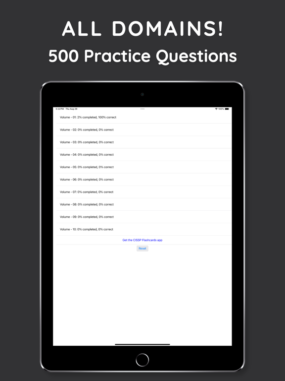 CISSP Practice Questions iPad screenshot 3 - Education app