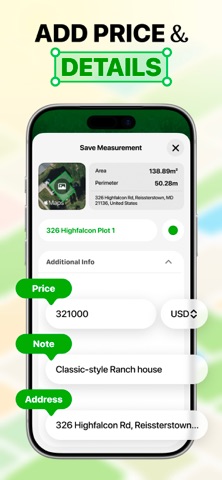 GPS Area Measure iPhone screenshot